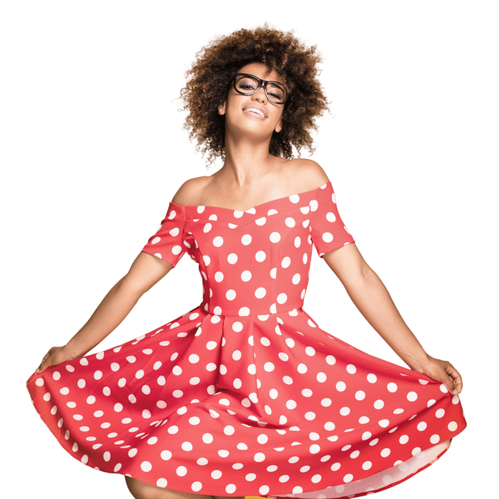 Woman in stylish outfit