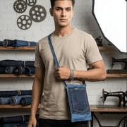 Crossbody denim bag by Crafted